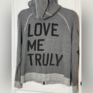 Sundry Love Me Truly Zip Up Hoodie